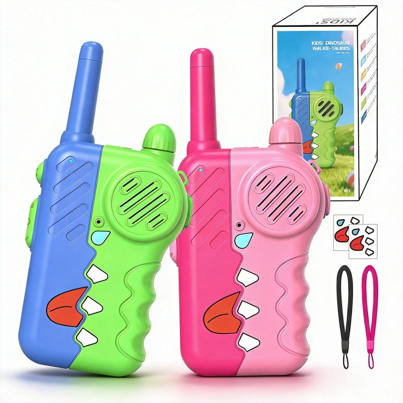 Gaswei W1 Walkie Talkies for Kids, Toys for 3-12 Years Old Girls Boys,Single Channel Kids Walkie Talkies with Flashlight Lanyard - 1000ft Long Range for Outdoor/Camping/Hiking (2-Pack)