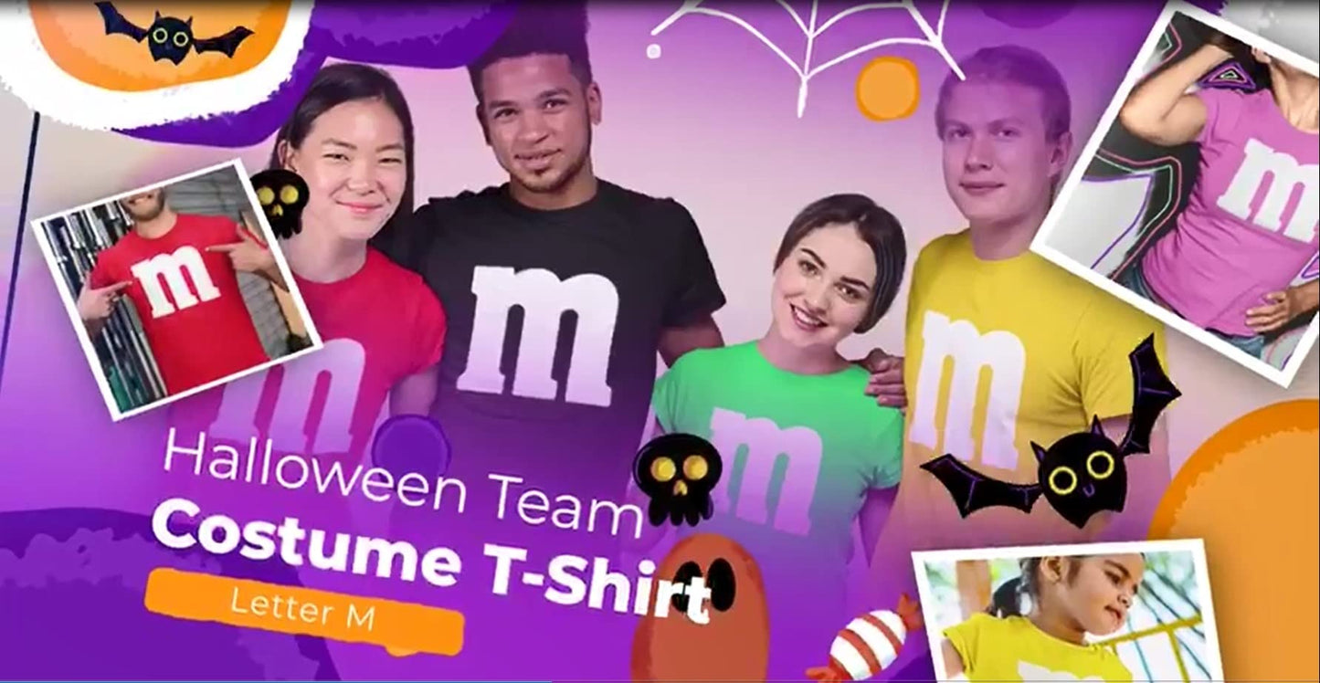 Letter M Halloween Costumes T-Shirt | Funny Cool Graphic Tee Idea | for Men Irish Green