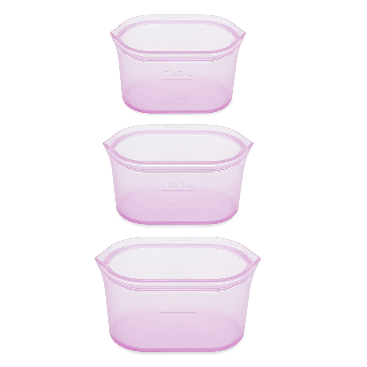 Zip Top Reusable Food Storage Bags | Medium Dish [Frost] | Silicone Meal Prep Container | Microwave, Dishwasher and Freezer Safe | Made in the USA