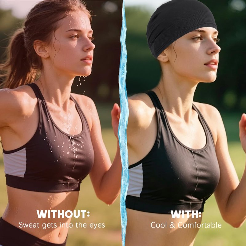 ROYBENS Cooling Skull Caps for Men & Women, Thin Breathable 3D Mesh Cycling Running Skull Cap for Sports, Gym & Summer, Under Helmet Sweat Liner Beanie Caps