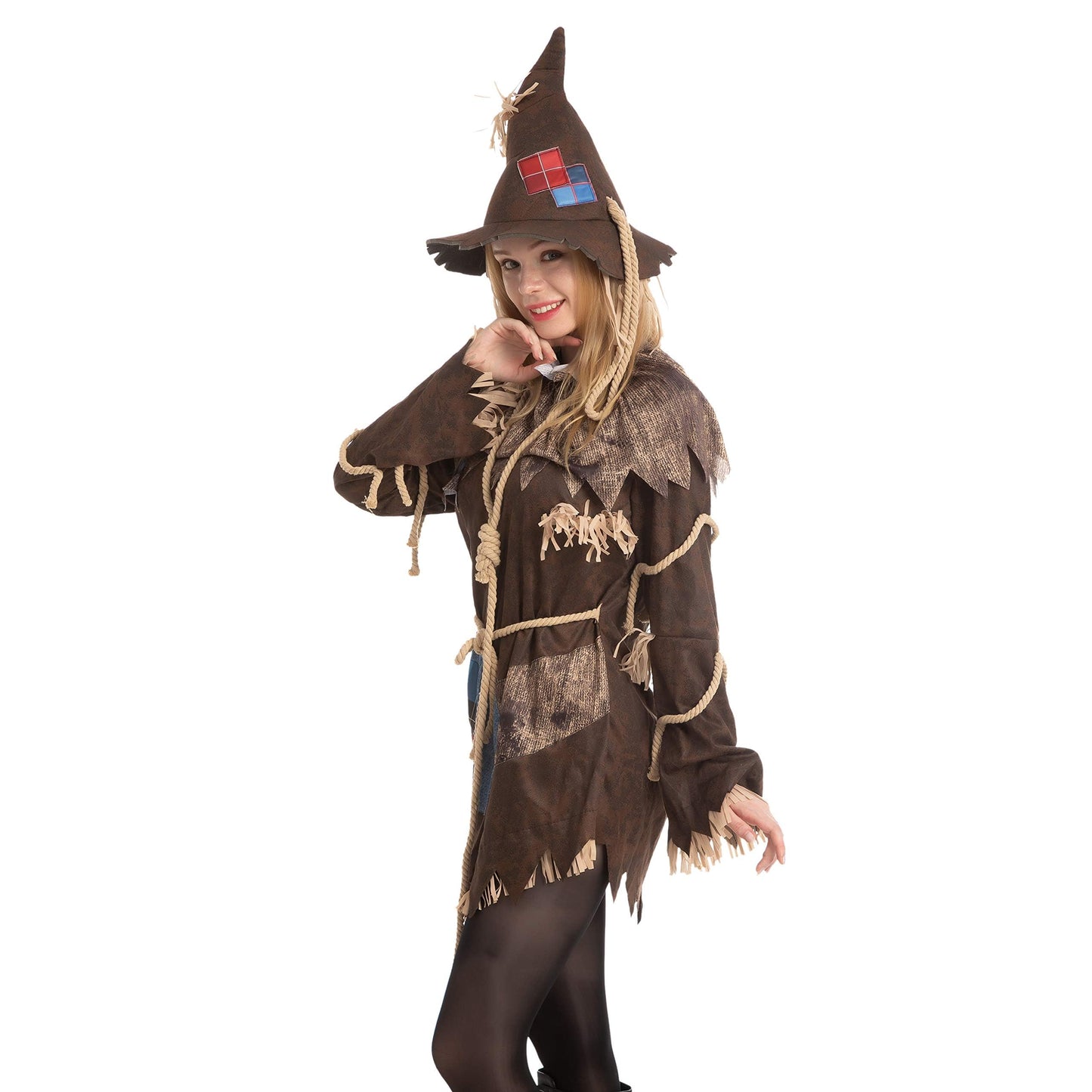 Spooktacular Creations Halloween Women Scarecrow Costume, Wicked Scarecrow Costume Women for Halloween Dress Up Party Cosplay, Role-Playing Cosplay Party (Large)