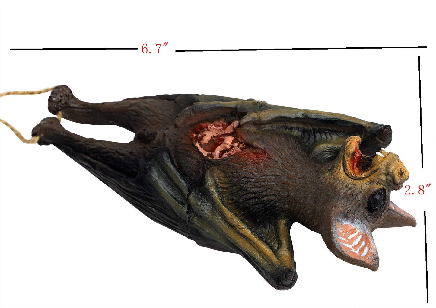 Halloween Realistic Bat Decoration Gory Latex Hanging Bat Party Favors Supplies Spooky Haunted House Decor April Fool's Day Props