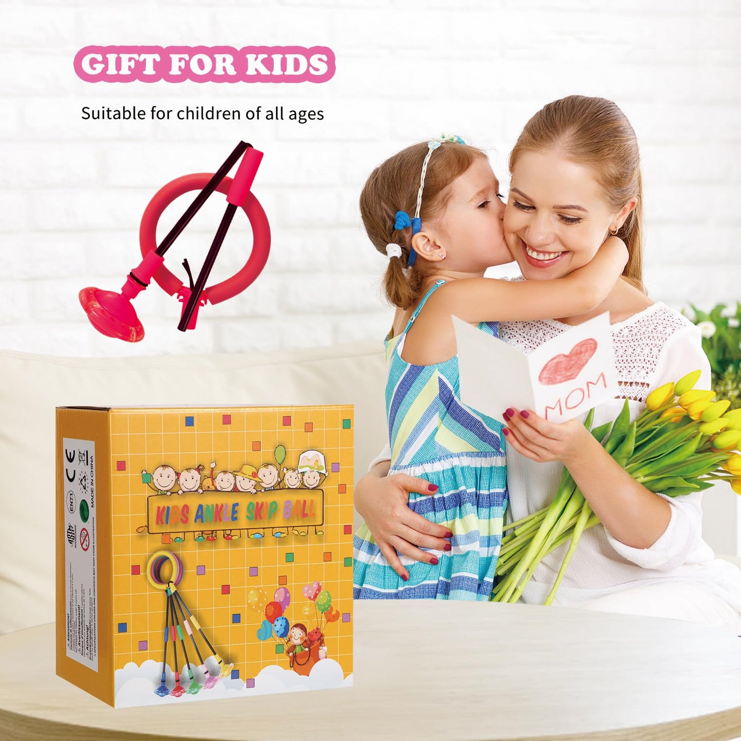 Flashing Jumping Ring Children Colorful Ankle Skip Jump Ropes Sports Swing Ball for Kids Boys Girls Toy