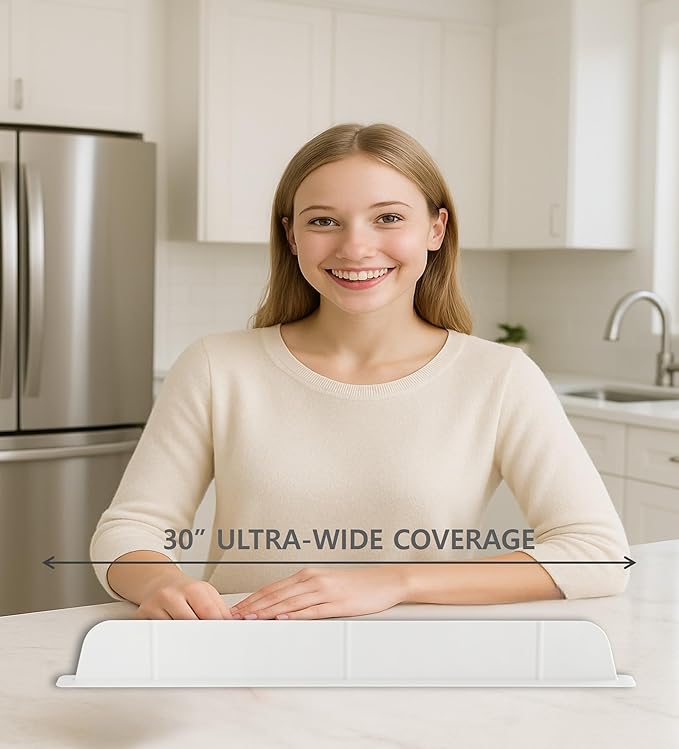 30 inch Premium Kitchen Sink Silicone Water Splash Guard SIZE UPGRADE 30" and