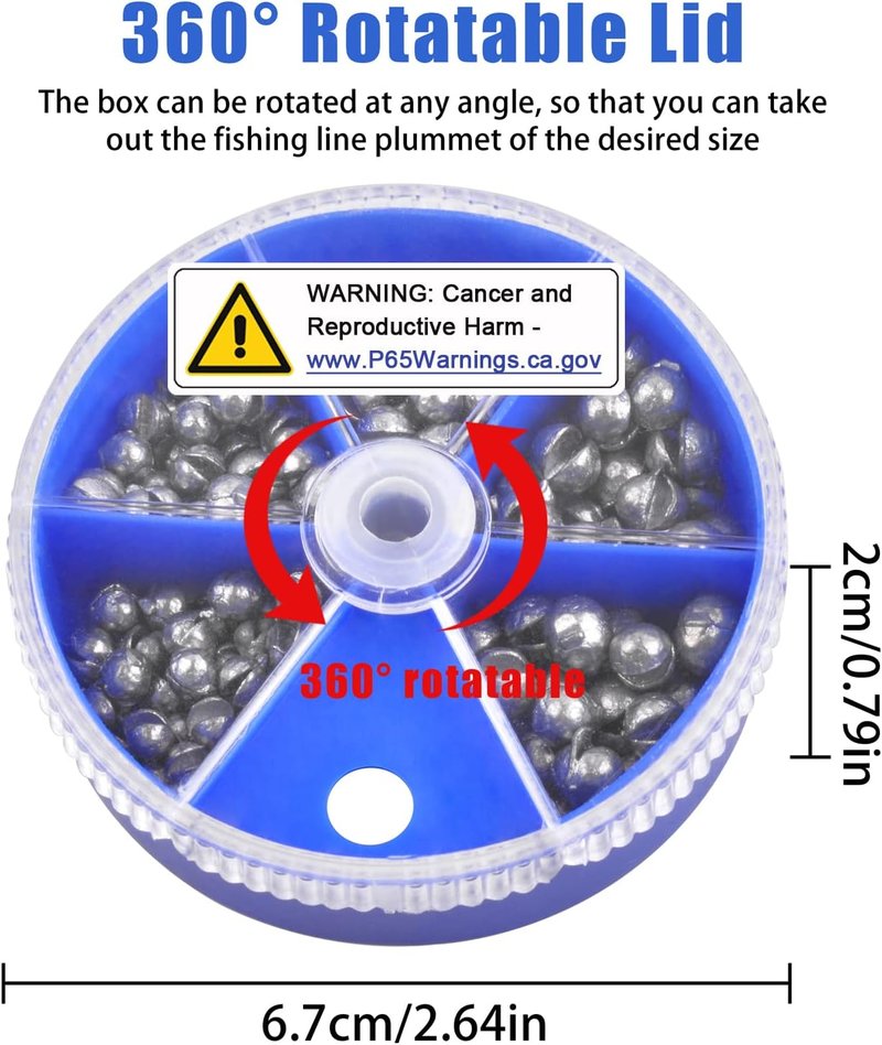 Split Shot Fishing Weights Kit - 120g Round Sinkers Assortment for Easy Casting & Versatile Fishing