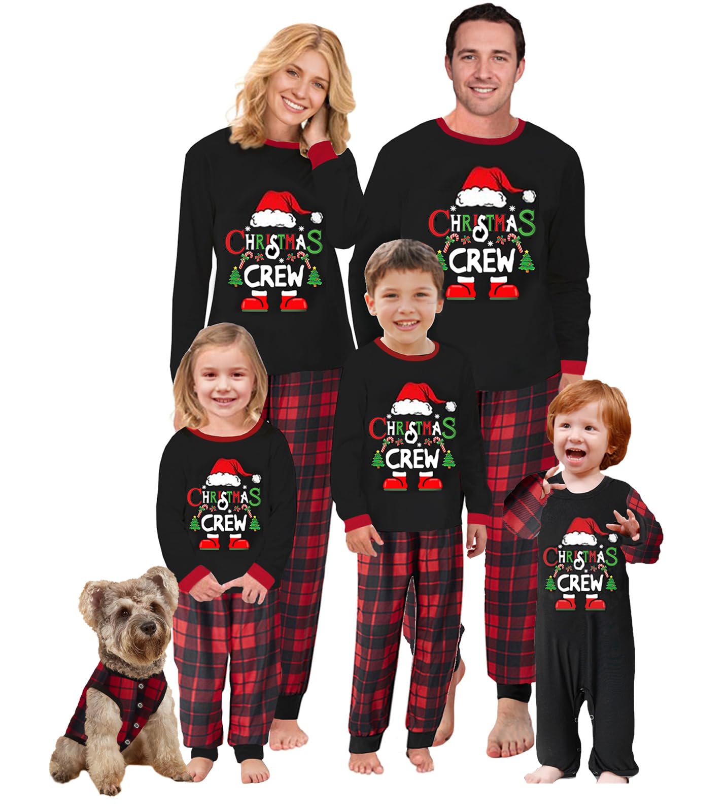 Awoscut Family Christmas Pajamas Matching Pajamas for Family, Xmas PJs Sets Holiday Sleepwear(#a-2, Mom, M)