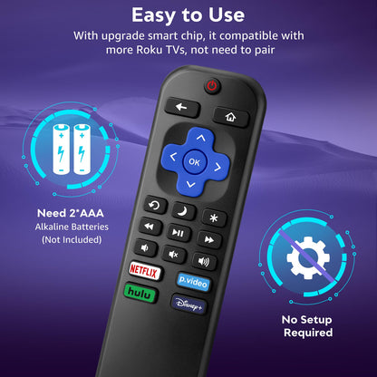 Voice Remote Control Replacement for Hisense Smart Google TV，Compatible with Hisense QLED UHD Mini-LED ULED Google TVs