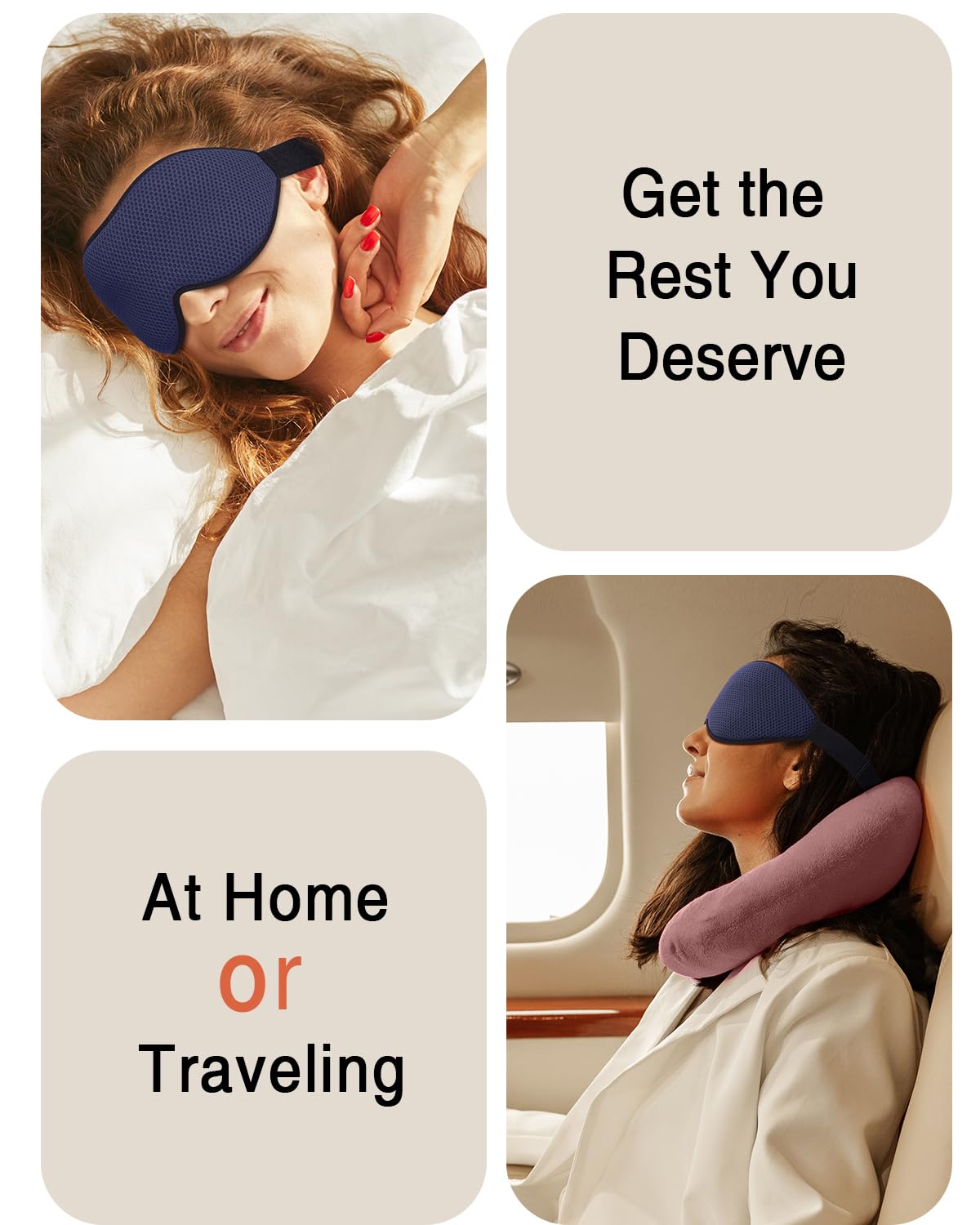 MABAO Sleep Mask for Side Sleeper, Eye Mask for Sleeping Women Men, 3D Contoured Cup No Eye Pressure 100% Light Blocking Sleeping Mask with Adjustable Strap Night Blindfold Flight, Travel, Nap, Black