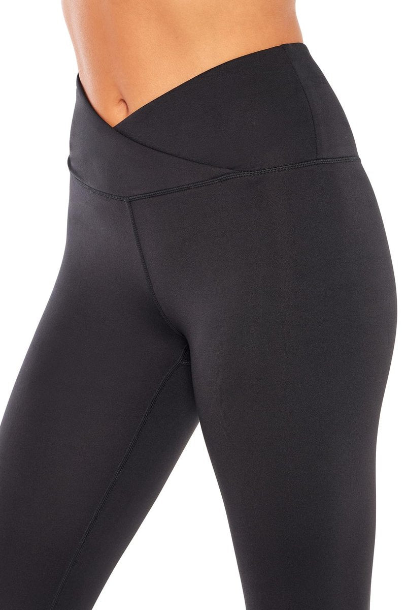 Balance Collection Womens Crossover High Rise Legging, Black