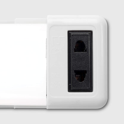 MiniSun | Modern Gloss White 5W LED Wall Light with Shaver Socket and Pull Switch | Bath Wall Lights, Home Décor & Improvement Essential | Includes Integrated 5W LED Bulb