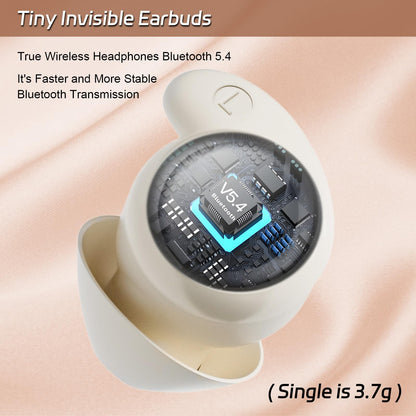 IFECCO Invisible Sleep Earbuds,Small Bluetooth Sleep Headphones for Side Sleepers,Comfortable Noise Blocking,IPX6 Waterproof Wireless Headphones for Sleeping,Sport