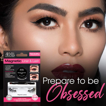 Ardell Magnetic Gel EyeLiner & False Lashes, Accent 002, 1 set, Black