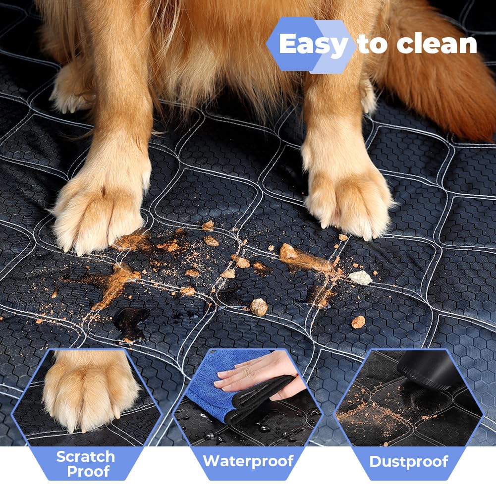 KYG Car Boot Protector, Waterproof, Nonslip, Boot Liner for Dogs, Heavy-Duty Dog Car Seat Cover with Bumper Protection, Scratch-Proof & Durable Boot Liner Fits Cars, Hatchback SUVs 185x105cm (73"x41")