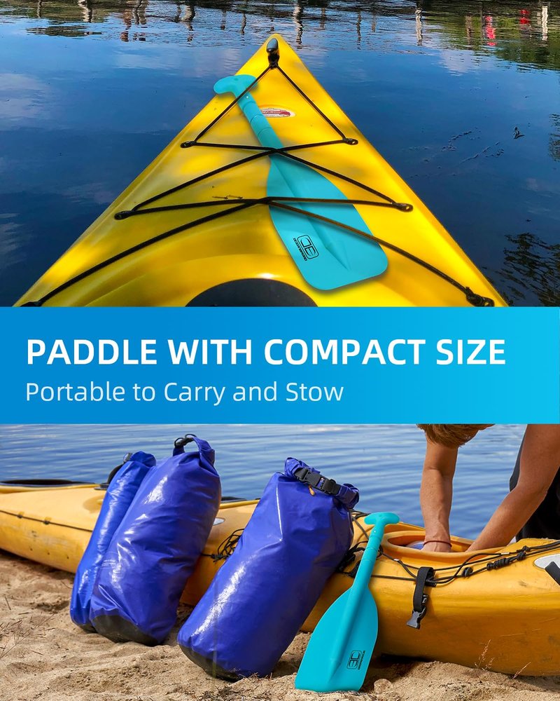 OCEANBROAD Telescoping Emergency Paddle 26''-54'' Collapsible Paddles Aluminium Shaft for Kayaking Boating Canoeing River Tubing, Blue, 2 Paddles
