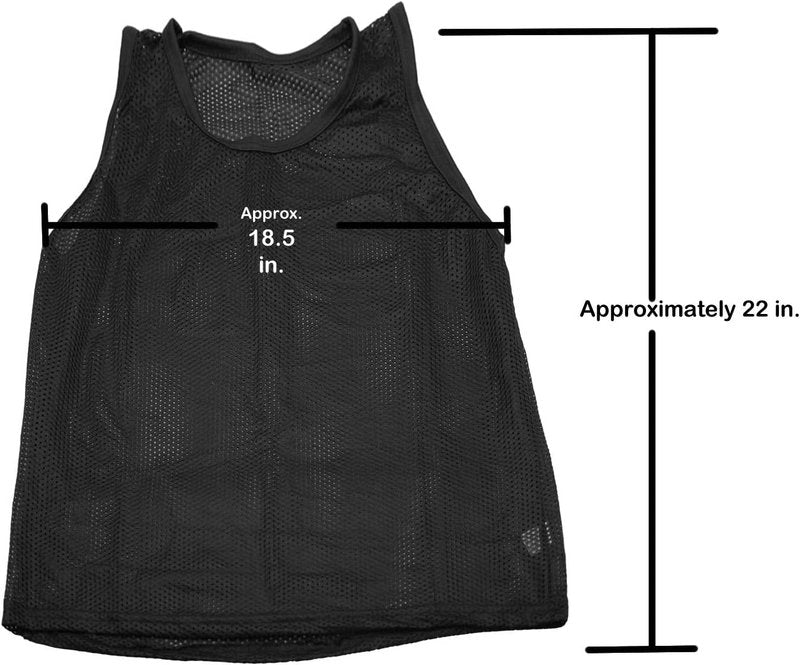 Scrimmage Training Vests for Soccer & Basketball - Adult & Youth Sizes | 1, 6, 12, 24 Packs Available