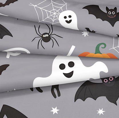 Merryword Halloween Bedding Comforter Set King Size Pumpkin Comforter Cute Pumpkin Ghost Pattern Cartoon Halloween Bedding Sets with 1 Cushion Cover (King, Cartoon)