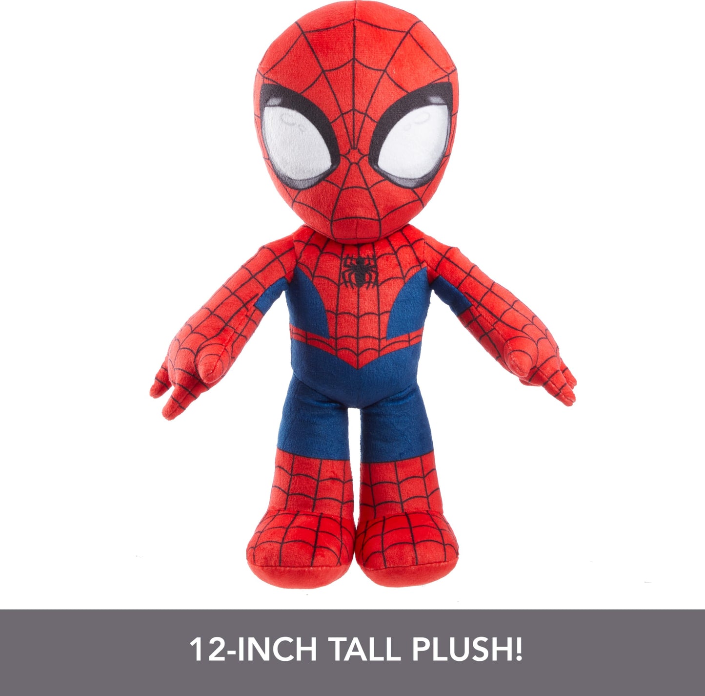 Mattel Marvel Plush Talkers Soft Toy, 11.75-Inch Spider-Man Figure with 10 Sounds & Phrases