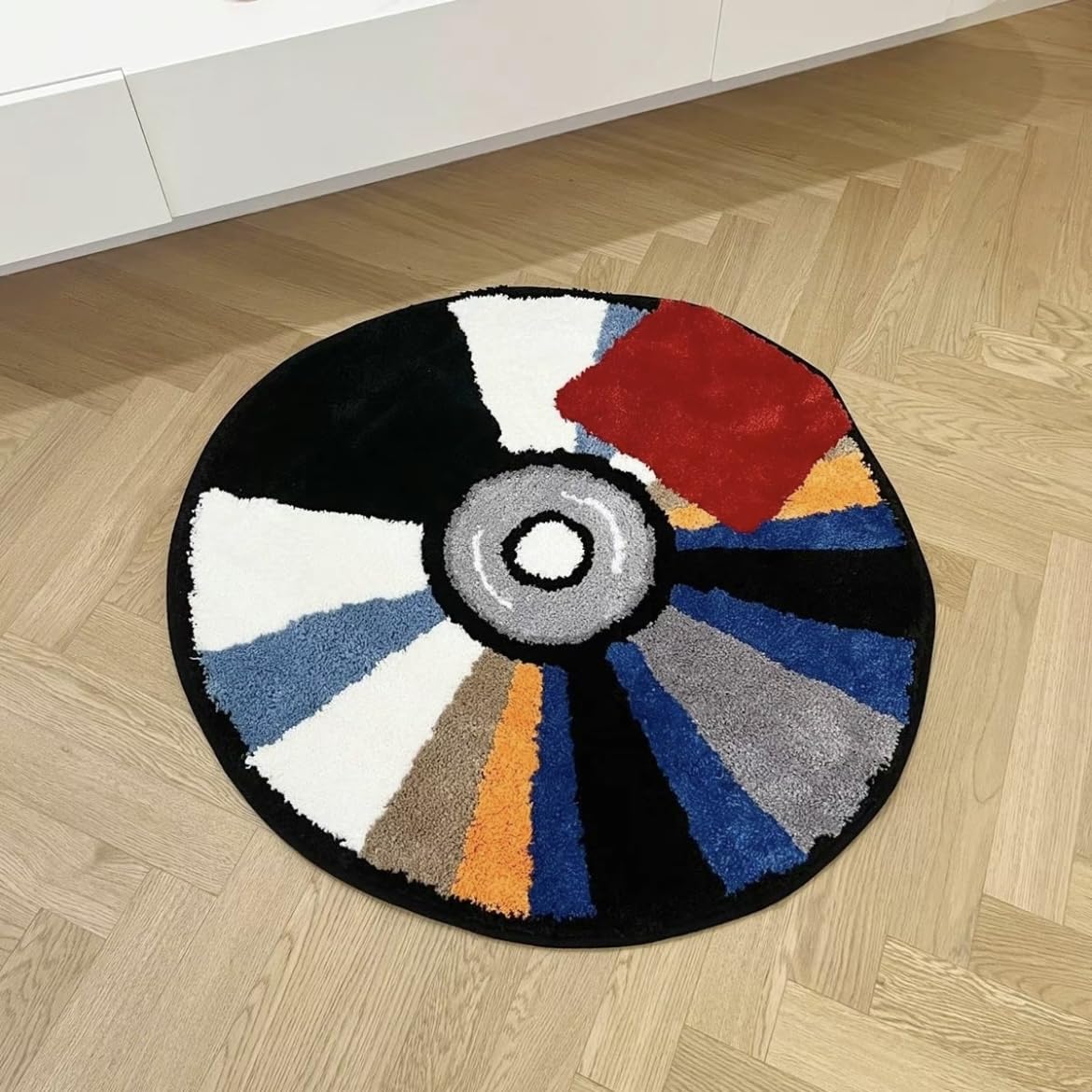 Luxape cd Rug - Hypebeast y2k Rug - Handmade Tufted Decor - Handmade & Premium- 28in (70cm) - Aesthetic Room Decor - Preppy bathmat - Designer Rugs Cd