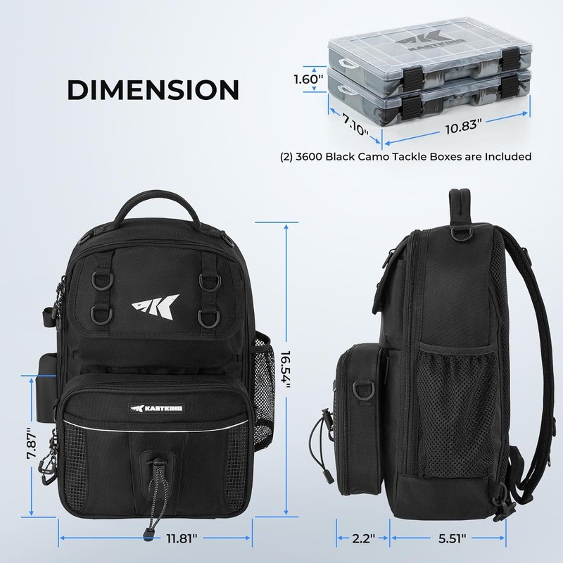 KastKing Fishing Sling Bag - Versatile Backpack with Rod & Beverage Holder | Ideal Tackle Bag for Outdoor Adventures