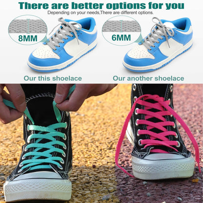 DELELE 2 Pair 63 inch Flat Shoe laces 5/16" Wide Shoelaces for Athletic Running Sneakers Shoes Boot Strings Beige