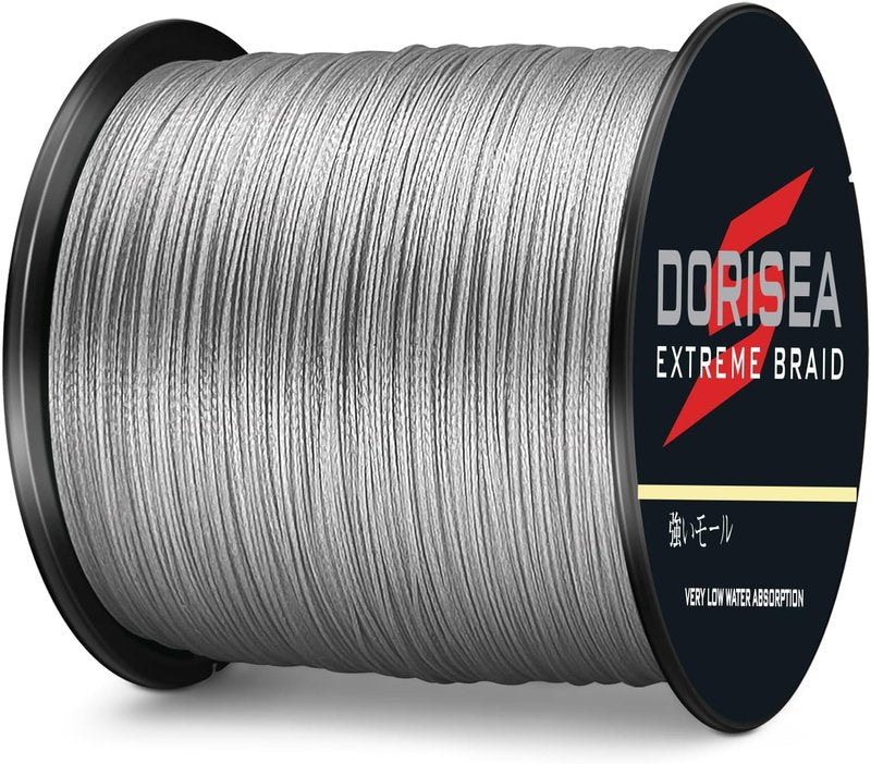 Extreme Braid 100% PE Grey Braided Fishing Line | Abrasion-Resistant, 6-550 lb Test, 109-2187 Yards