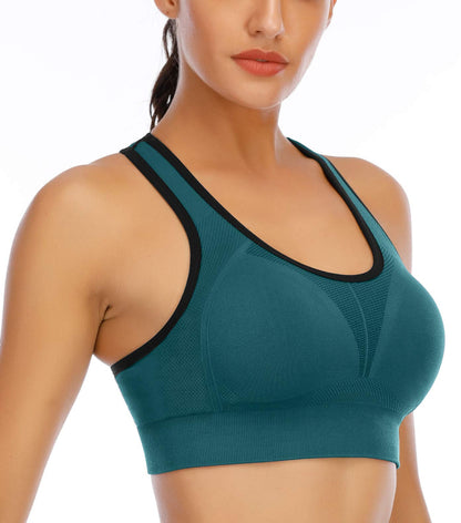 IUGA Sports Bras for Women High Impact Racerback Sports Bra Seamless Padded Sports Bra Yoga Bras Workout Bra Activewear Bra
