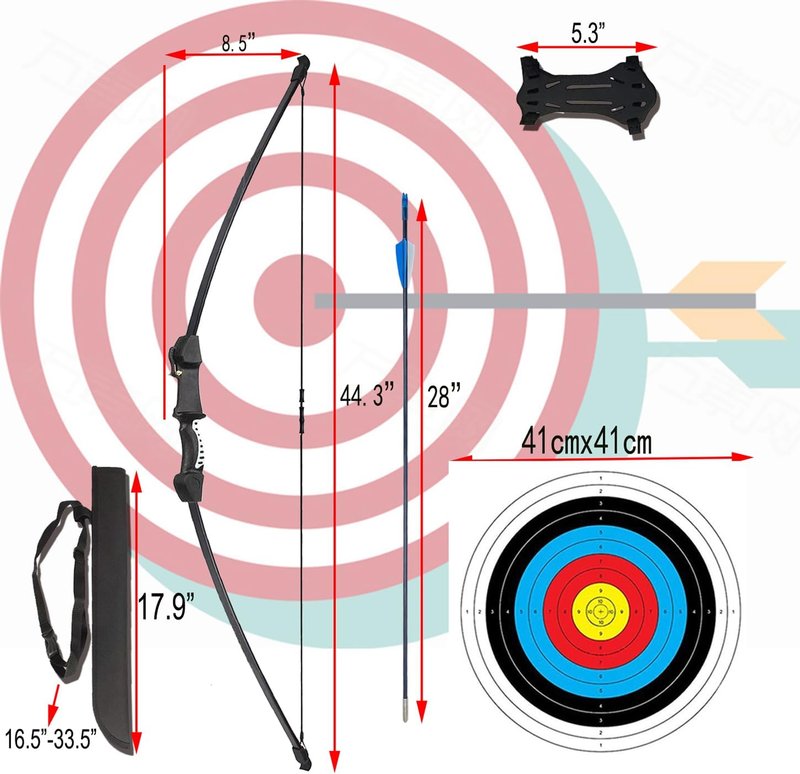 Youth Bow and Arrows Set - 45" Recurve Archery Kit for Kids 8-12 | Includes 9 Arrows & 4 Targets for Outdoor Fun
