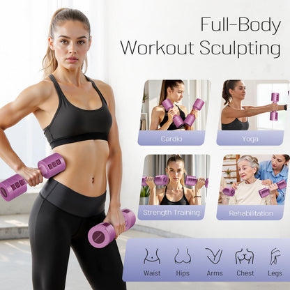 EAST MOUNT Adjustable Dumbbells 5 lb Dumbbells Set of 2 / Pair 10 lb Total Free Weights 6 in 1 Women Hand Weights for Home,Office,Gym Exercise Training 2lb 3lb 4lb 5lb Fast Adjust