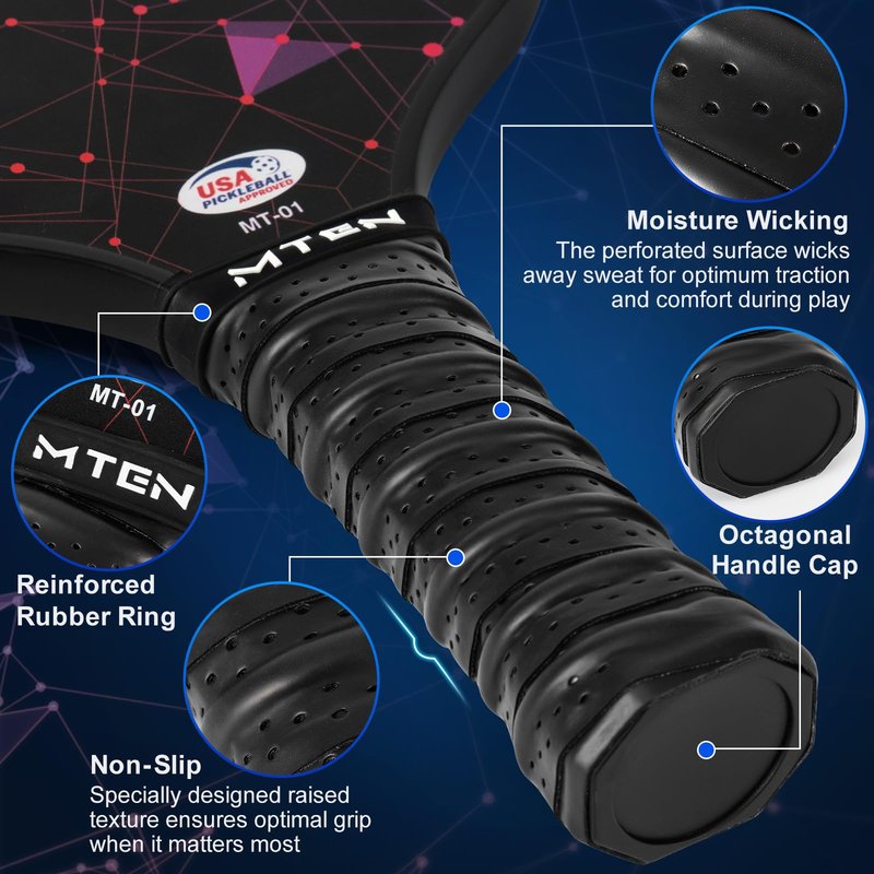 MTEN Pickleball Paddle, USAPA Approved with Protective Cover