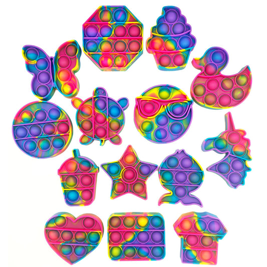 14 Pack Pop Fidget Sensory Toys Party Favors for Kids 4-8 8-12 Year Boy Girl Mini Fidget Toy Bulk Bubbles Popper for Holloween Goodie Bag Stuffers Stress Toy for Birthday Classroom Prizes Toddler Toy