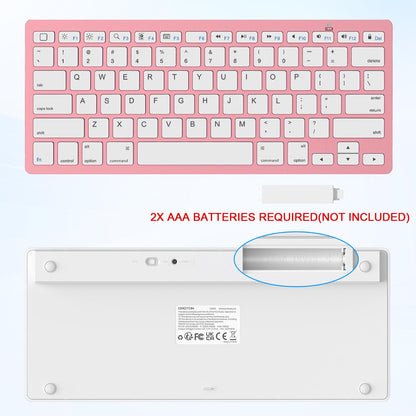 OMOTON Bluetooth Keyboard Compatible with iPad 10th Generation, iPad 10.2 (9th/8th/7th), iPad Pro 13/12.9/11 inch, iPad Air/Mini and More iOS Devices, White