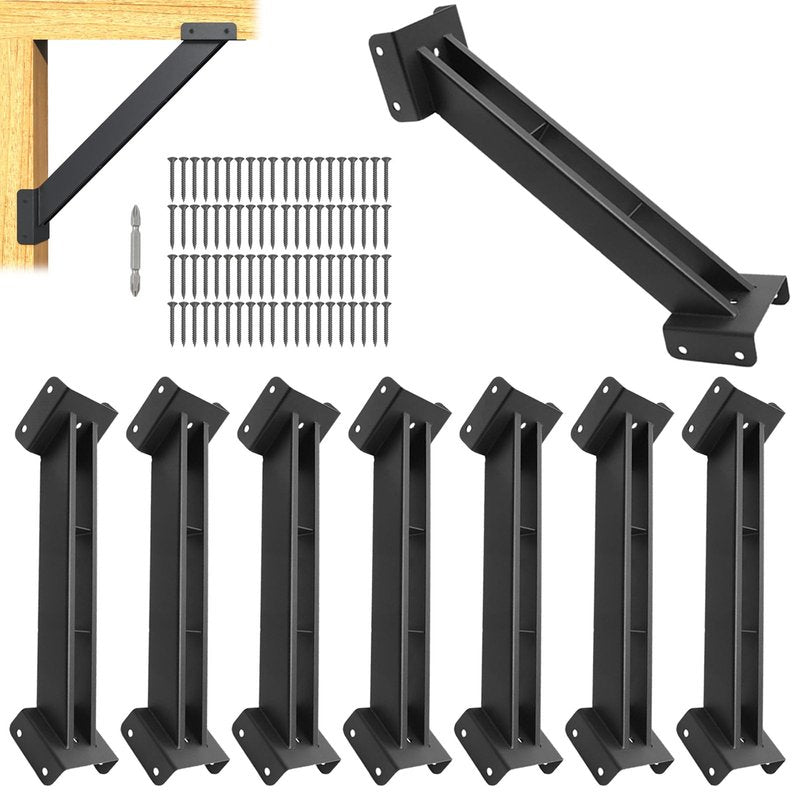 TAYORY 8 Pcs 45 Degree Angle Brackets, 4x4 Pergola Brackets Kit , for 4''x4'' Lumber (Actual: 3.6''x3.6'') , for Wooden Structures Such as Pergolas, Gazebos