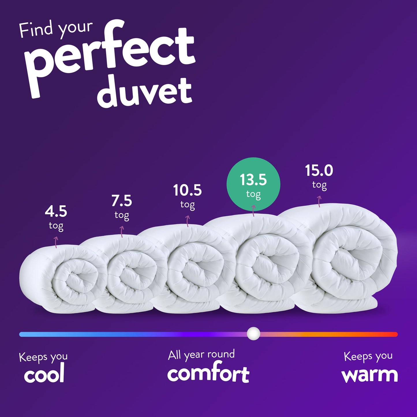 Slumberdown Warm Winter Nights Double Duvet 13.5 Tog - Thick & Cosy Quilt for Cold Weather | Soft Touch Cover, Non-Allergenic, Machine Washable, UK-Made Bedding (200 x 200cm)