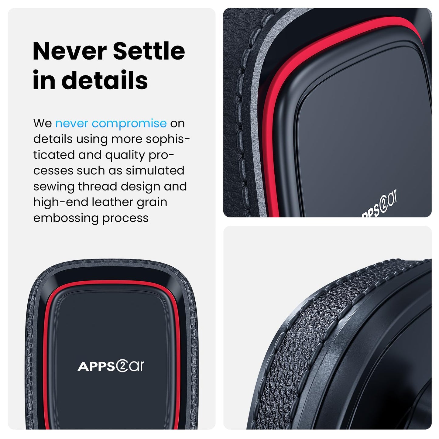 APPS2Car Magnetic Phone Car Mount, Universal Dashboard Windscreen Industrial-Strength Suction Cup Car Phone Mount Holder with Adjustable Telescopic Arm, 6 Strong Magnets for All Cell Phones