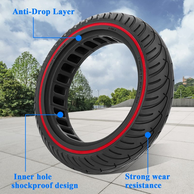 Amitor 2PCS 8.5x2 inches Scooter Solid Tires, Electric Scooter Replacement Wheels Honeycomb Solid Tire, 50/75-6.1 Tire Replacement, 8 1/2 x2 Tire for Xiaomi M365 Pro 1S/Gotrax GXL V2 XR