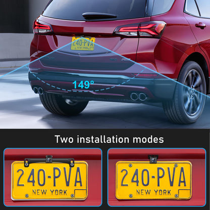 GLK Backup Camera HD Rear View License Plate Backup Camera Reverse Camera for 12V Pickup Truck Car SUV,with Night Vision Wide Angle IP69K Waterproof, Full Metal Housing