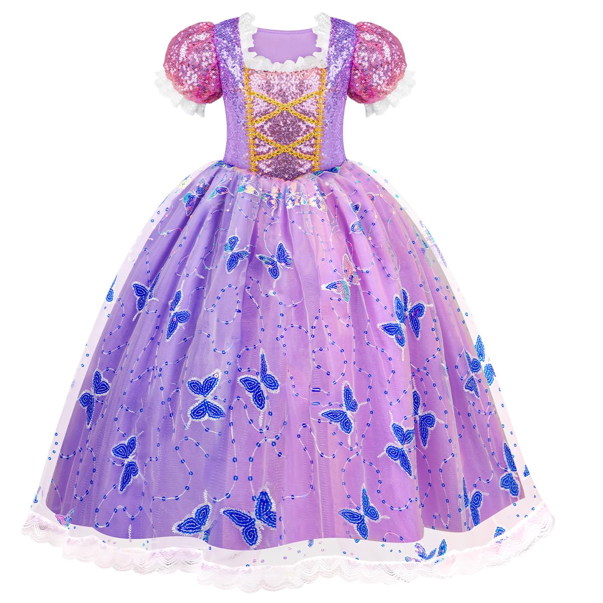 Meland Princess Dresses for Girls - Light Up Princess Costume for Little Girls, Halloween Costumes for Toddler Age 3-10, Birthday Gift for Girl (5-6 Years)