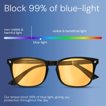 DreamGaze Blue Blocking Glasses for Better Sleep, Anti Blue Light Glasses Men, Gaming Glasses For Men, Anti Eyestrain