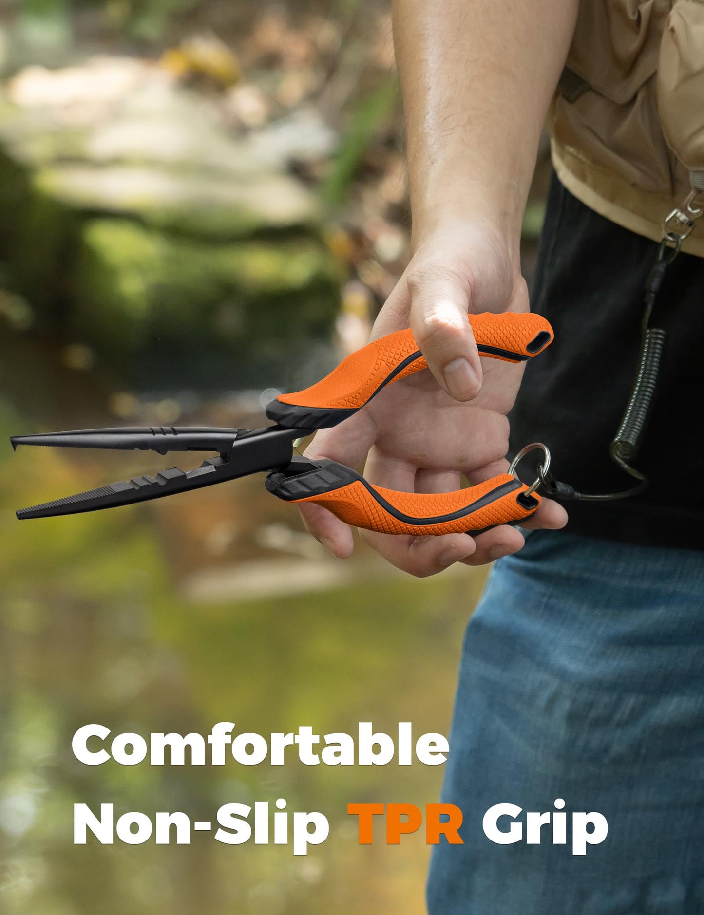 pullther fishing Fishing Tools Kit, 9" Fishing Pliers,3.9" Fishing Scissors, Fishing Line Cutter for Braided Fishing Line,Fishing Gear with Lanyard
