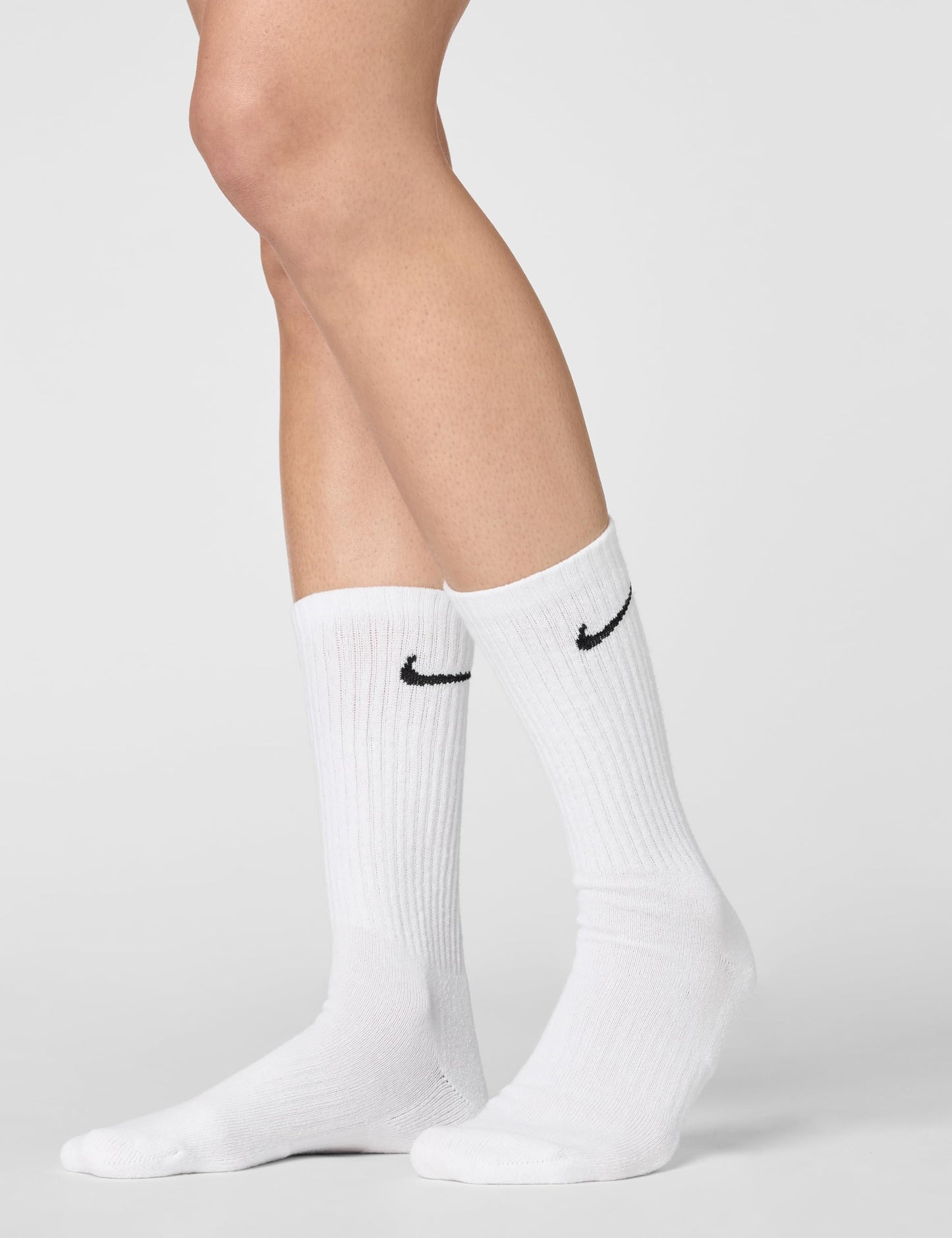 NIKE Men's Everyday Cushion Crew Training Socks 6 Pair , White/Black, L UK