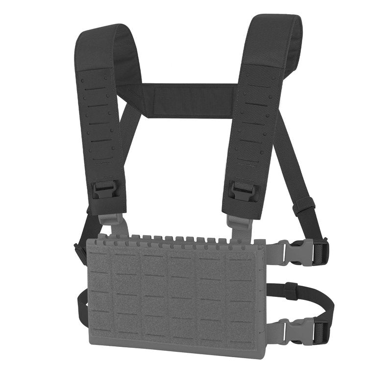 KRYDEX Laser Cut Shoulder Strap H Harness and Back Strap with Quick Release Buckles for MK3 MK4 MK5 Chest Rig (BK)