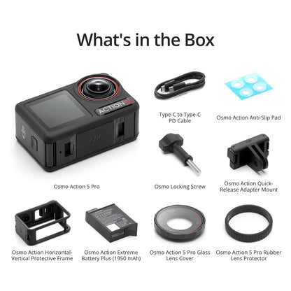 DJI Osmo Action 5 Pro Essential Combo, Waterproof Action Camera with 1/1.3" Sensor, 4K/120fps Video, Subject Tracking, Stabilization, Dual OLED Touchscreens, Action Camera 4K Ideal for Sports, Vlog