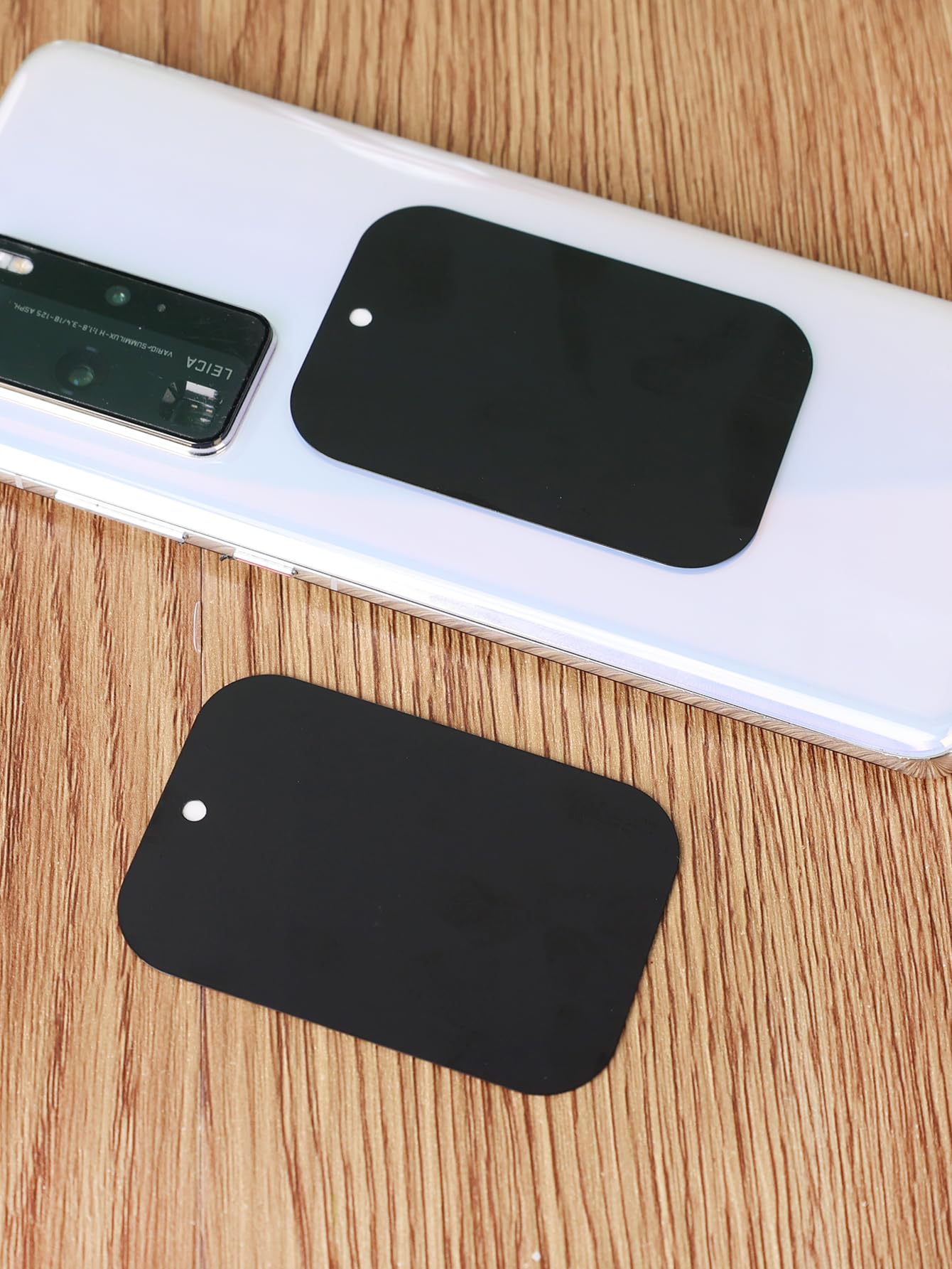 5Pcs Replacement Mount Black Metal Plates for All Magnetic Car Mounts Cell Phone Tablet Holder Stand Self-Adhesive Back Plate Rectangle