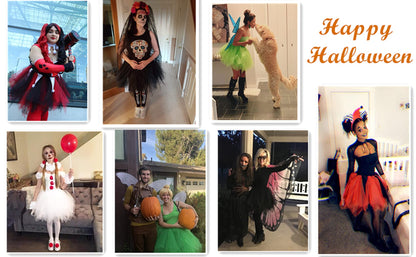 Black Tutu Skirt for Women 50s Vintage Ballet Bubble Dance Skirts for Halloween Cosplay Party Black M