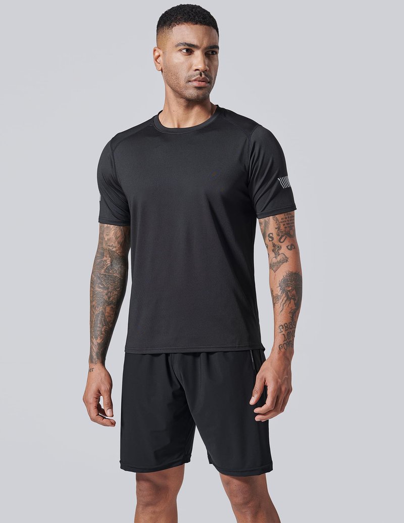 5 Pack Men’s Active Quick Dry Crew Neck T Shirts | Athletic Running Gym Workout Short Sleeve Tee Tops Bulk (Set 3, 4X-Large)