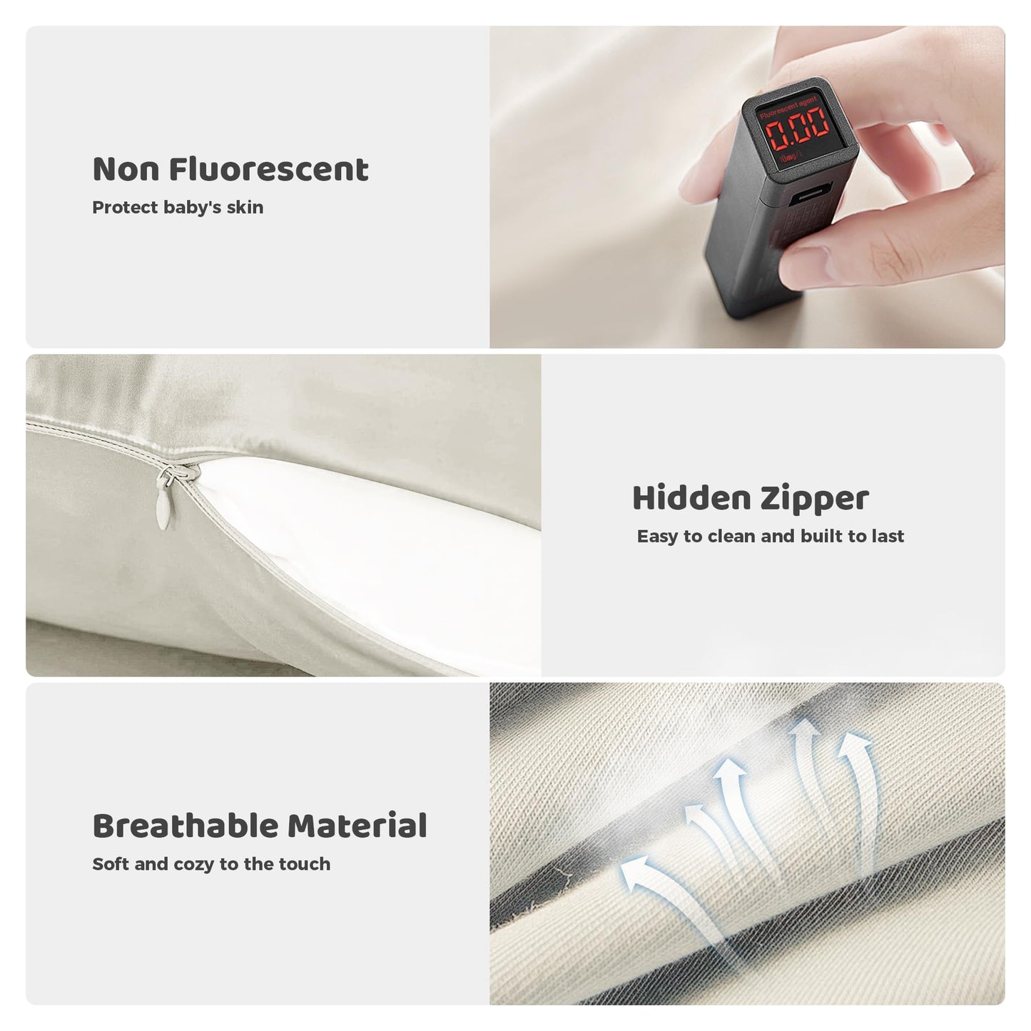 Baby Lounger - Baby Lounger for Newborn, 0-24 Months, Infant Lounger for Home and Travel, Soft Cotton, Baby Nest Lounger, Newborn Babies Essentials Gifts, White (Lounger Cover Included)