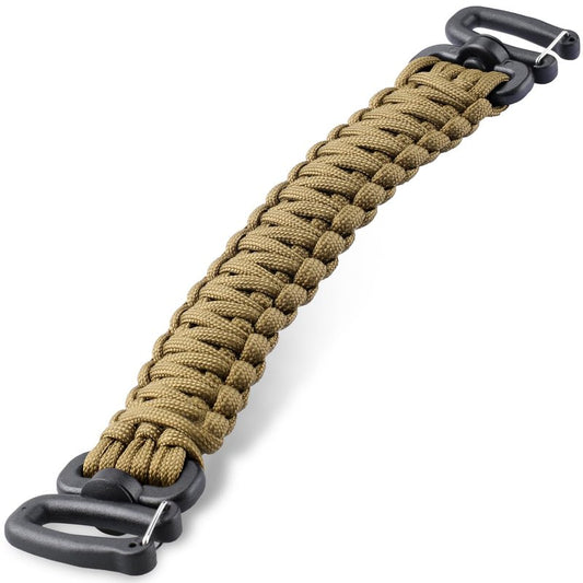 Pitozer Tactical Paracord Handle，9-core Weaving Paracord Strap for Backpack Handle Replacement，Molle Attachment with Plastic Clips for Tactical Bag Accessory,Sling Bags(7.9"/20cm Optimal spacing)