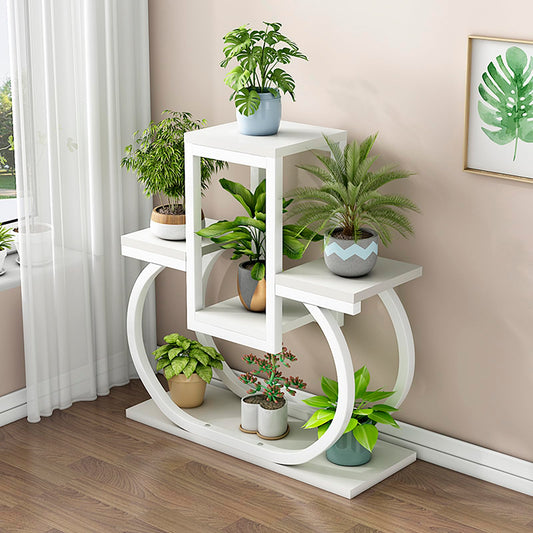 DJVHSRI 4-Tier Iron Flower Stand - Heart-Shaped Indoor Plant Display Rack Corner Storage for Garden Balcony and Courtyard - Stylish Metal Flower Pot Holder,7