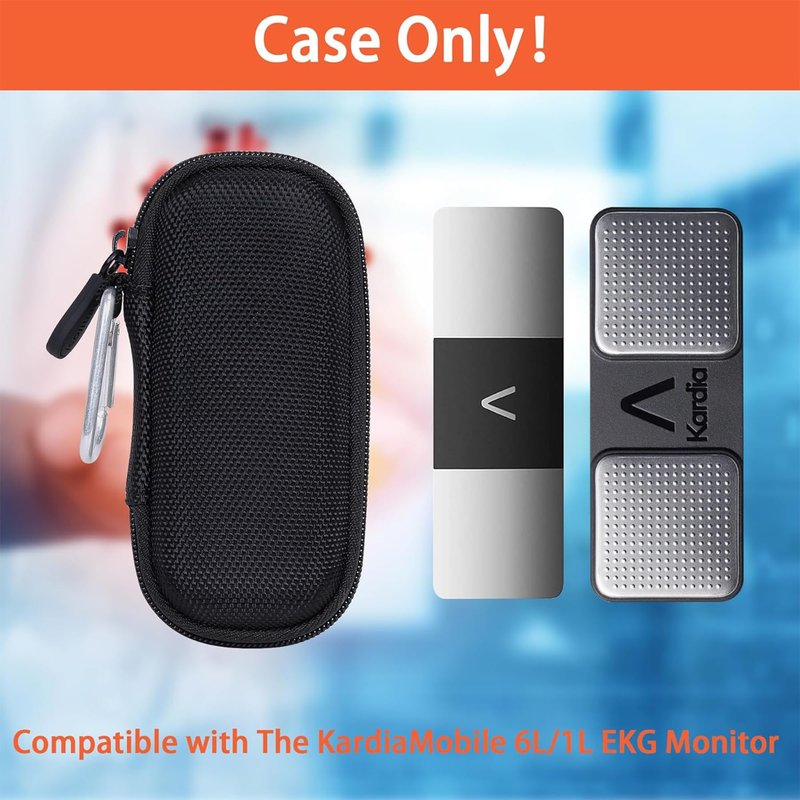 Aenllosi for Alivecor/KardiaMobile 6L Max/6L/1L EKG Monitor Hard Protective Storage Case,Black (Case Only)