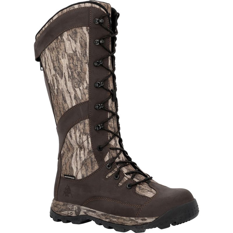 ROCKY Wildcat Snake Waterproof Snake Boot, Mossy Oak Bottomland, Size 11(M)